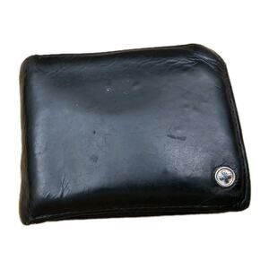 Alpine Swiss Men’s Black Wallet / Billfold Leather Flip ID Window 12 card slots